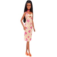 Barbie Çiçekli Elbiseli Fashionistas Bebeği HYT91