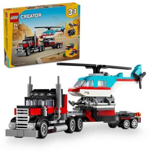 Lego Creator 31146 Helikopterli Açık Kasa Kamyon