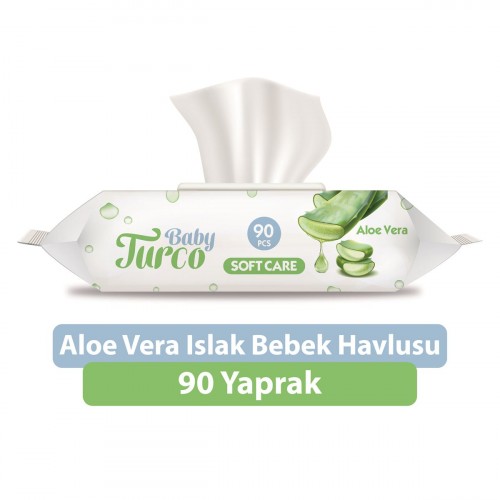 Baby Turco Softcare Aloe Vera Islak Bebek Havlusu 3x90