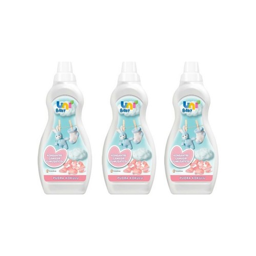 Uni Baby Konsantre Çamaşır Yumuşatıcı Pudra Kokulu 1200 ml x 3 Adet