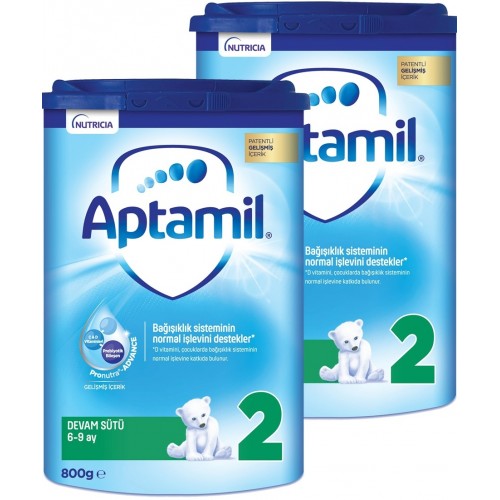 Aptamil 2 Devam Sütü 6-9 Ay Akıllı Kutu 800 g x 2 Adet