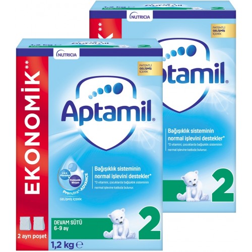 Aptamil 2 Devam Sütü Yeni Formül 1200 gr x 2 Adet