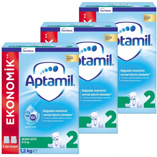 Aptamil 2 Devam Sütü Yeni Formül 1200 gr x 3 Adet