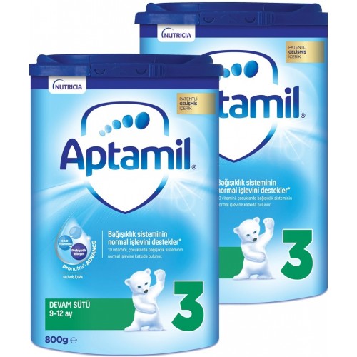 Aptamil 3 Devam Sütü  9-12 Ay Akıllı Kutu 800 g x 2 Adet