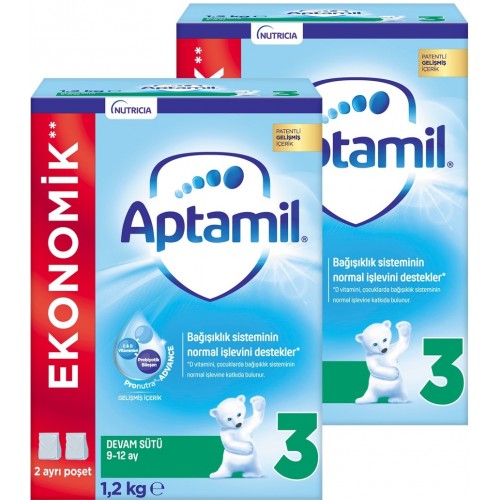 Aptamil 3 Devam Sütü Yeni Formül 1200 gr x 2 Adet