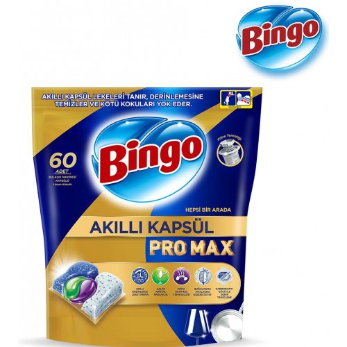 Bingo Akıllı Kapsül Pro Max Bulaşık Makinesi Deterjanı Tableti 60 lı