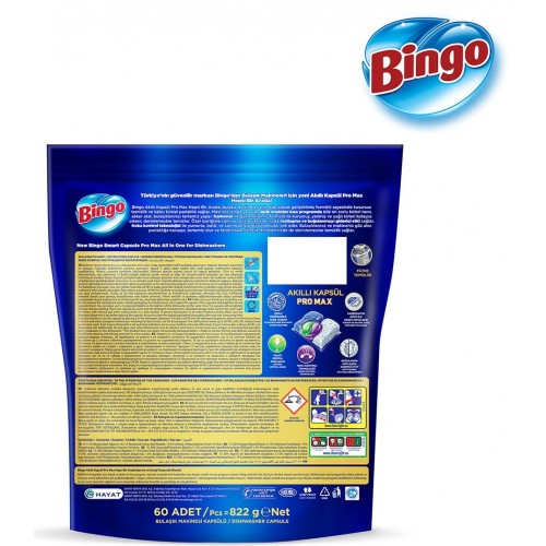 Bingo Akıllı Kapsül Pro Max Bulaşık Makinesi Deterjanı Tableti 80 lı