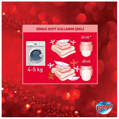 Bingo Soft Konsantre Çamaşır Yumuşatıcısı Lovely 1,44 lt x 4 Adet