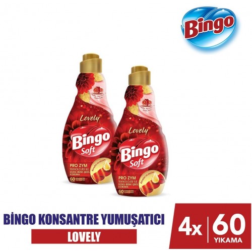 Bingo Soft Konsantre Çamaşır Yumuşatıcısı Lovely 1,44 lt x 2 Adet