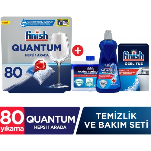 Finish Quantum Bulaşık Makinesi Tableti 80 li + Bakım Seti