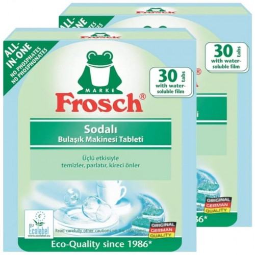 Frosch Sodalı Bulaşık Makinesi Tableti Fosfatsız 30 Tablet x 2 Adet