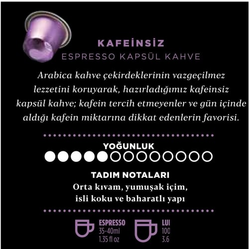 Kahve Dünyası Kafeinsiz Kapsül Kahve 10 lu