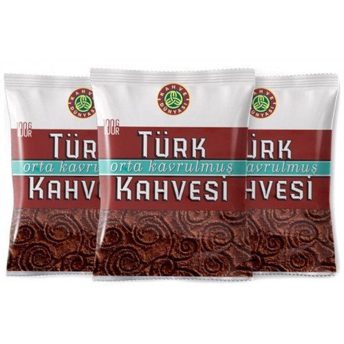 Kahve Dünyası Orta Kavrulmuş Türk Kahvesi 100 gr x 3 Adet