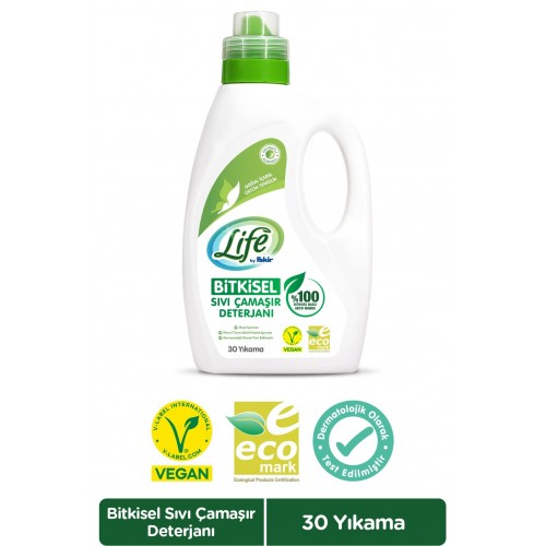 Life by Fakir Bitkisel Bazlı Vegan Sıvı Çamaşır Deterjanı 1500 ml