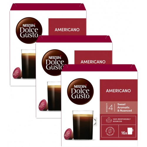 Nescafe Dolce Gusto Coffee Americano 16 Kapsül x 3 Adet