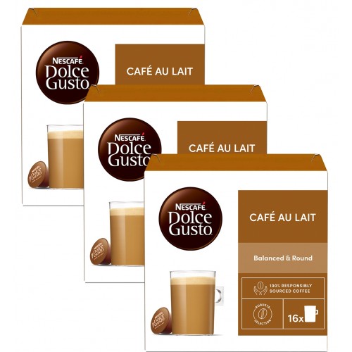 Nescafe Dolce Gusto Coffee Cafe Au Lait 16 Kapsül x 3 Adet