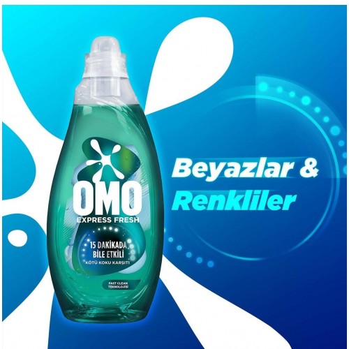 Omo Express Fresh Beyaz ve Renkliler 1480 ml + Renkli ve Siyah 1480 ml