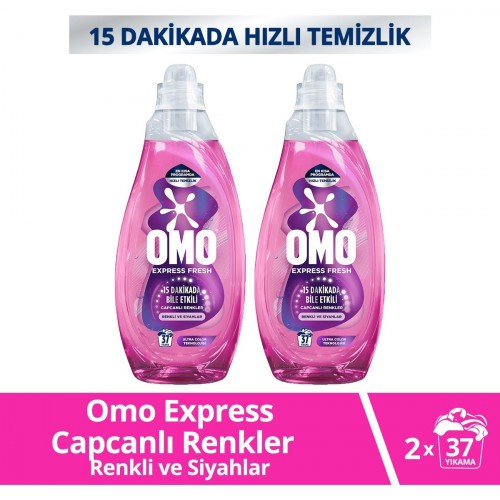 Omo Express Fresh Canlı Renkler ve Siyahlar Deterjan 1480ml x 2 Adet