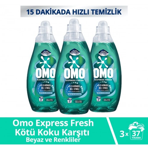 Omo Express Fresh Koku Karşıtı Beyaz ve Renkli Deterjan1480 mlx 3 Adet