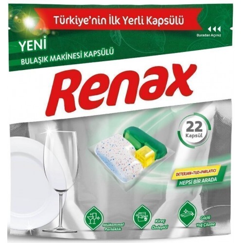 Renax Bulaşık Makinesi Kapsülü Hepsi Bir Arada 22 li