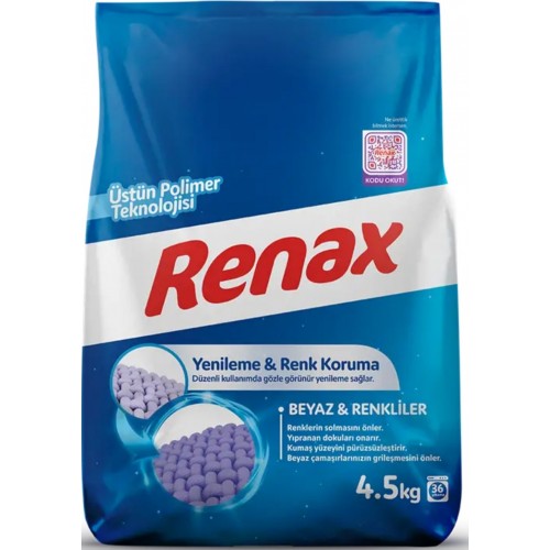 Renax Çamaşır Makinesi Deterjanı Beyazlar ve Renkliler 4,5 kg