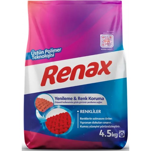 Renax Çamaşır Makinesi Deterjanı Renkliler 4,5 kg