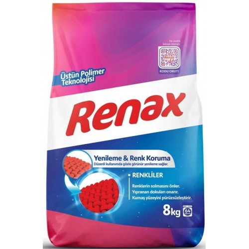 Renax Çamaşır Makinesi Deterjanı Renkliler 8 kg