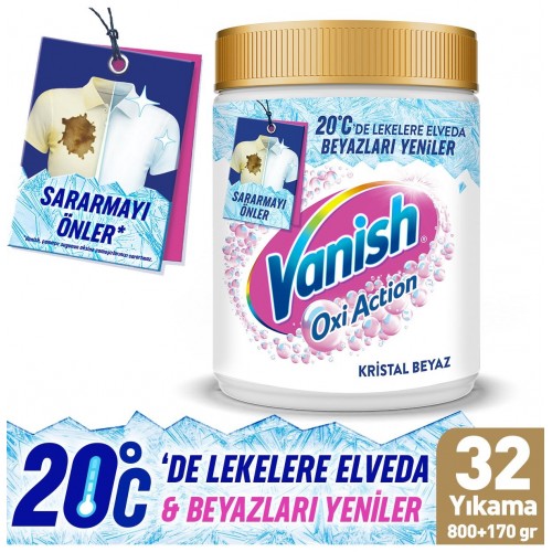 Vanish Oxi Action Kristal Beyaz Toz Deterjan Güçlendirici ve Leke Çık