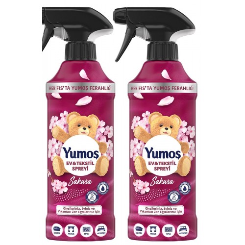 Yumoş Sprey Yıkaması Zor Eşyalar Için Sakura 450 ml x 2 Adet