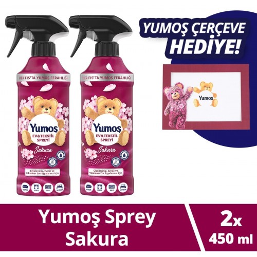 Yumoş Sprey Yıkaması Zor Eşyalar Için Sakura 450 ml x 2 Adet