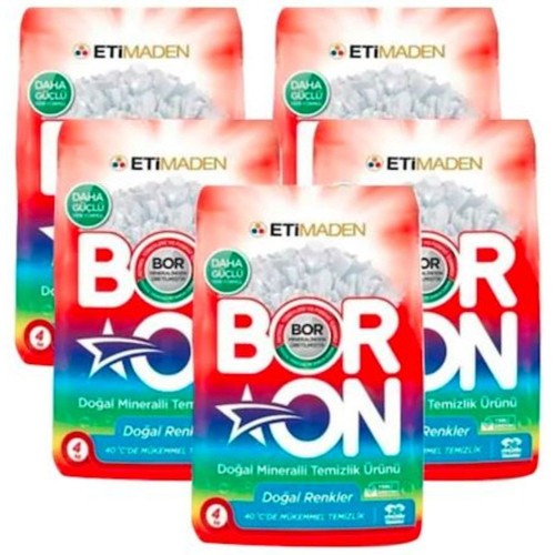 Boron Doğal Mineralli Temizlik Ürünü Renkliler İçin 4 Kg x 5 Adet