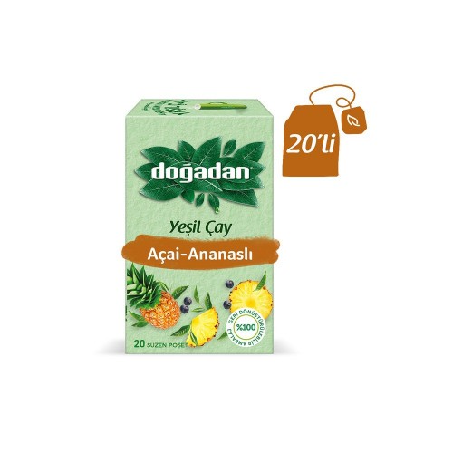 Doğadan Açai Ananas Yeşil Çay 20 li