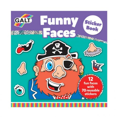 Galt Funny Faces Sticker Book 3 Yaş+