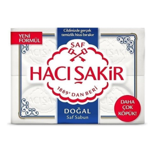 Hacı Şakir Doğal Saf Geleneksel Beyaz Kalıp Sabun 4x150 gr