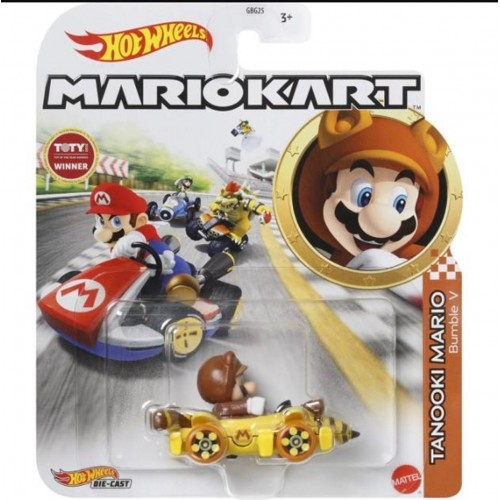 Hot Wheels Mario Kart Karakter Araç Tanooki Mario GBG25-HDB31