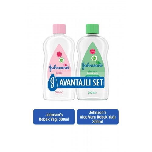 Johnsons Baby Yağ 300 ml + Aloe Vera Yağ 300 ml