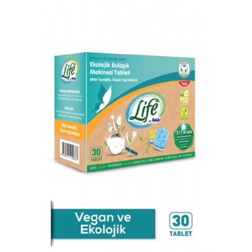 Life By Fakir Ekolojik Vegan Bulaşık Makinesi Tablet Deterjanı 30 lu