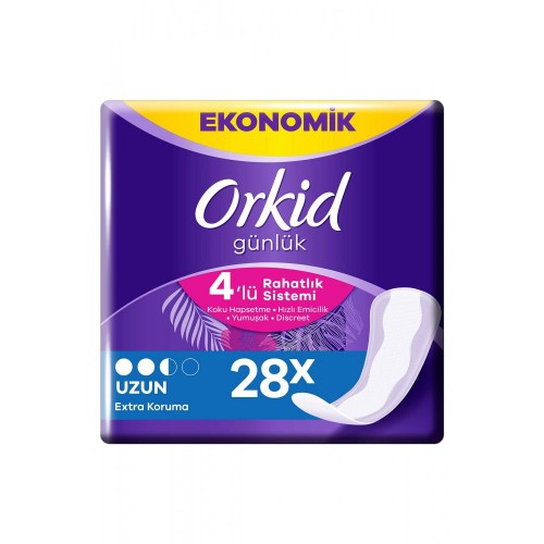 Orkid Uzun Ekonomik Paket Günlük Ped 28 li