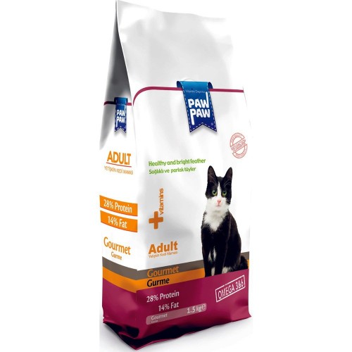 Paw paw Gurme Yetişkin Kedi Maması 1,5 kg