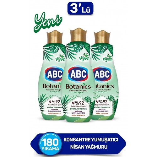 Abc Botanics Konsantre Yumuşatıcı Nisan Yağmuru 1440 ml x 3 Adet