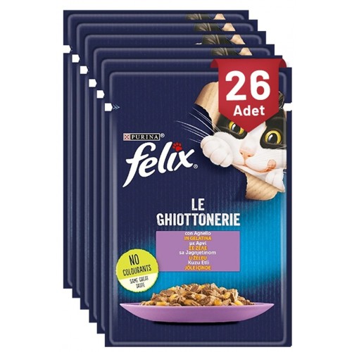 Felix Kuzu Etli Kedi Yaş Maması 85 gr x 26 Adet