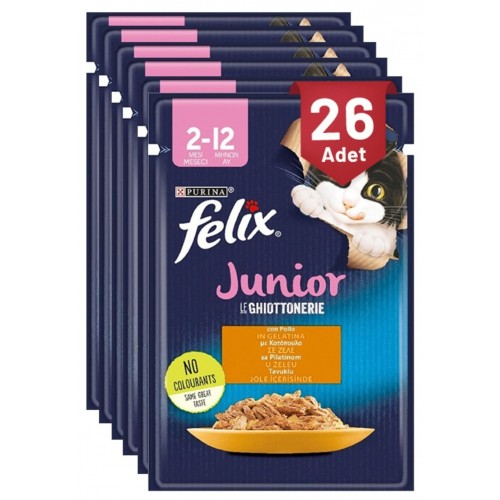 Felix Tavuk Etli Konserve Yavru Kedi Maması 85 gr x 26 Adet