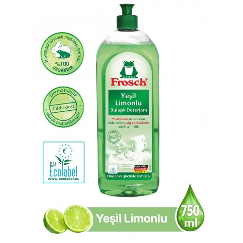 Frosch Bulaşık Deterjanı Yeşil Limonlu 750 ml