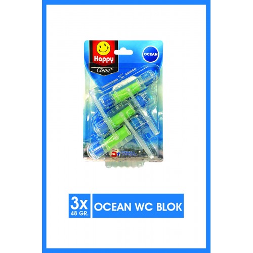 Happy Clean Wc Blok Ocean 3 x 48 gr