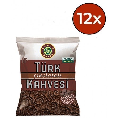 Kahve Dünyası Çikolatalı Türk Kahvesi 100 gr x 12 Adet