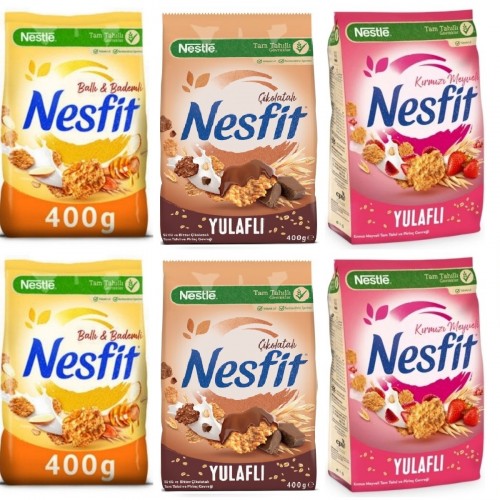 Nestle Nesfit Mısır Gevreği Premium Karışık Paket 400 gr x 6 Adet