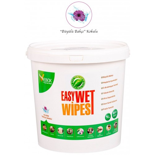 Vebox Easy Wet Wipes Kova Islak Mendil Büyülü Bahçe Kokulu Eko 300 lü