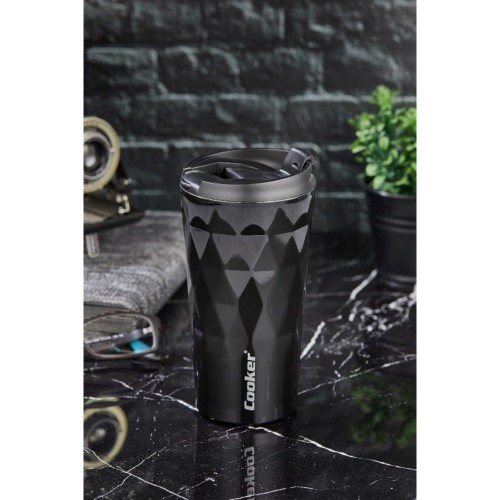 Cooker CKR2048 Mug Çelik Termos 350 Ml Siyah