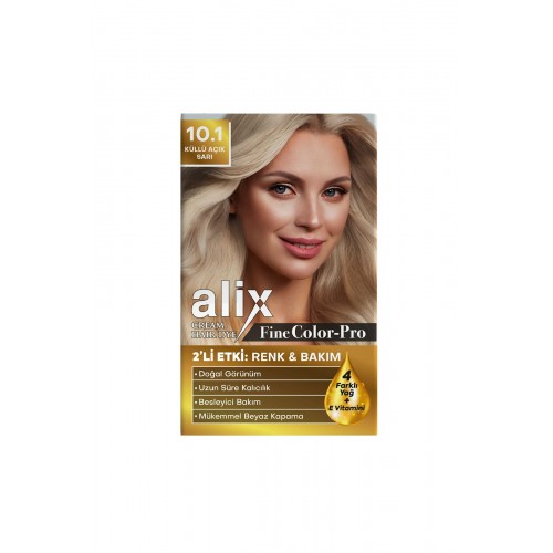 Alix Kit Saç Boyası 10.1 Küllü Açık Sarı 50 ml