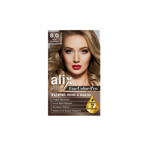 Alix Kit Saç Boyası 8.0 Açık Kumral 50 ml